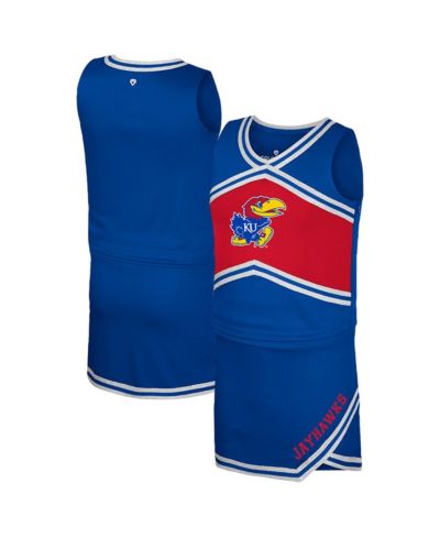 Детский комплект Colosseum Big Girls 2-Piece Royal Kansas Jayhawks Cheerleader Top and Skirt Set