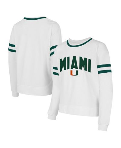 Concept Sport Женский лонгслив White Miami Hurricanes Borough French Terry Arch Over