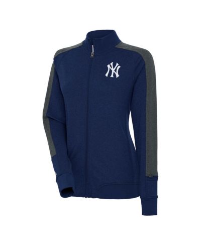 Antigua Женская спортивная куртка на молнии New York Yankees Navy Strike