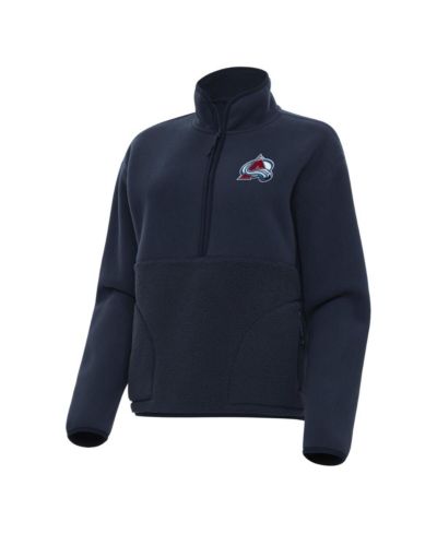 Antigua Women's Navy Colorado Avalanche Figure Half-Zip Pullover Sweatshirt
