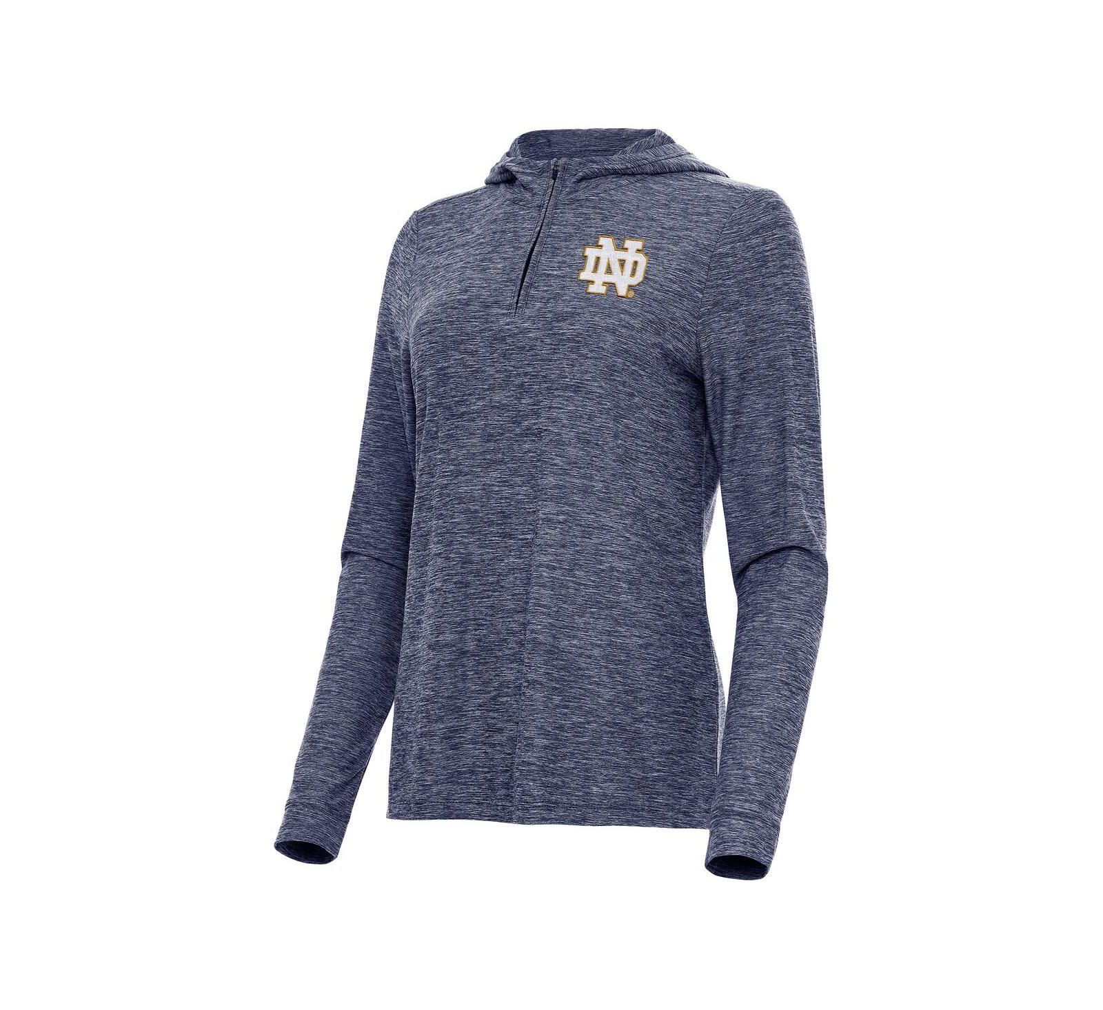 Antigua Женский темно-синий худи Quarter-Zip Notre Dame Fighting Irish Daybreak