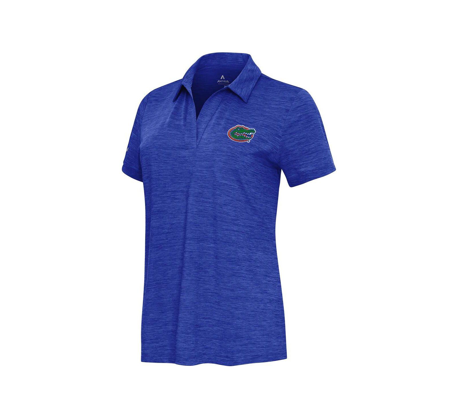 Женская рубашка-поло Antigua Heather Royal Florida Gators V-Neck