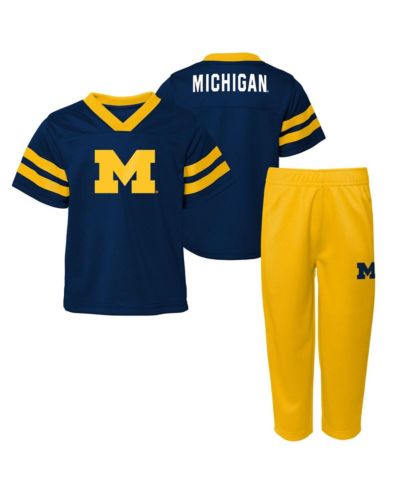 Детский комплект из 2 предметов Outerstuff Michigan Wolverines Red Zone: V-neck топ и брюки, Navy/Maize