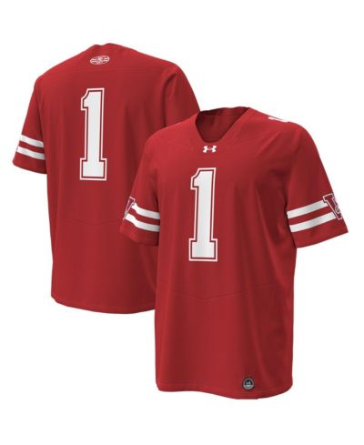 Мужская джерси Under Armour Red Wisconsin Badgers 1980 Throwback Home Replica