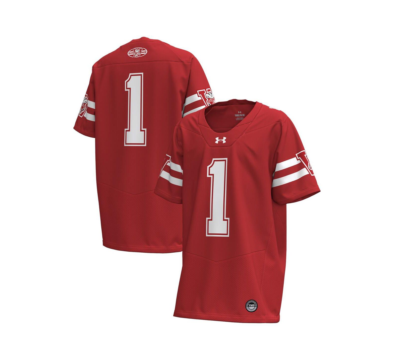 Детская джерси Under Armour Wisconsin Badgers 1980 Throwback Home Replica