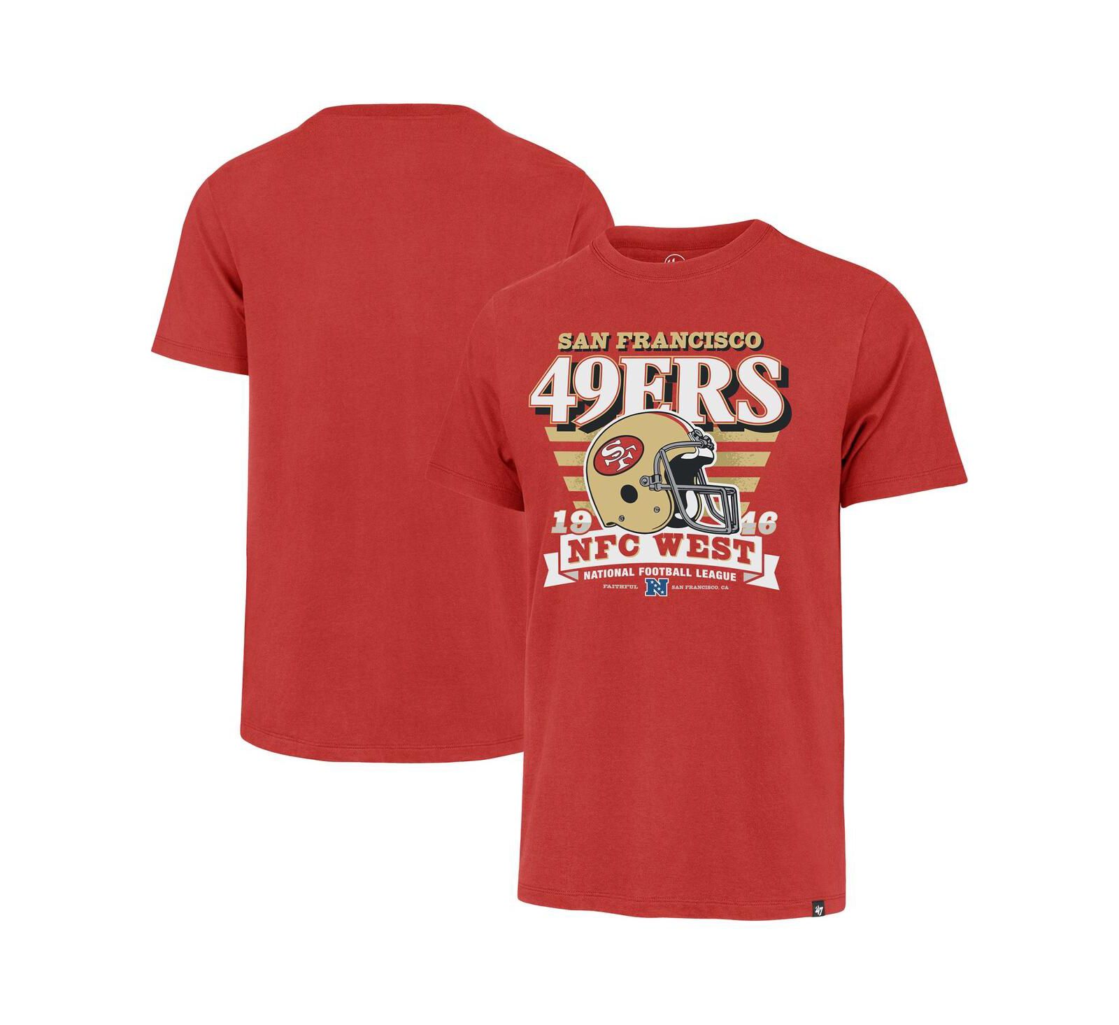 Мужская футболка '47 Brand San Francisco 49ers Stripe Splash Franklin Throwback, алая