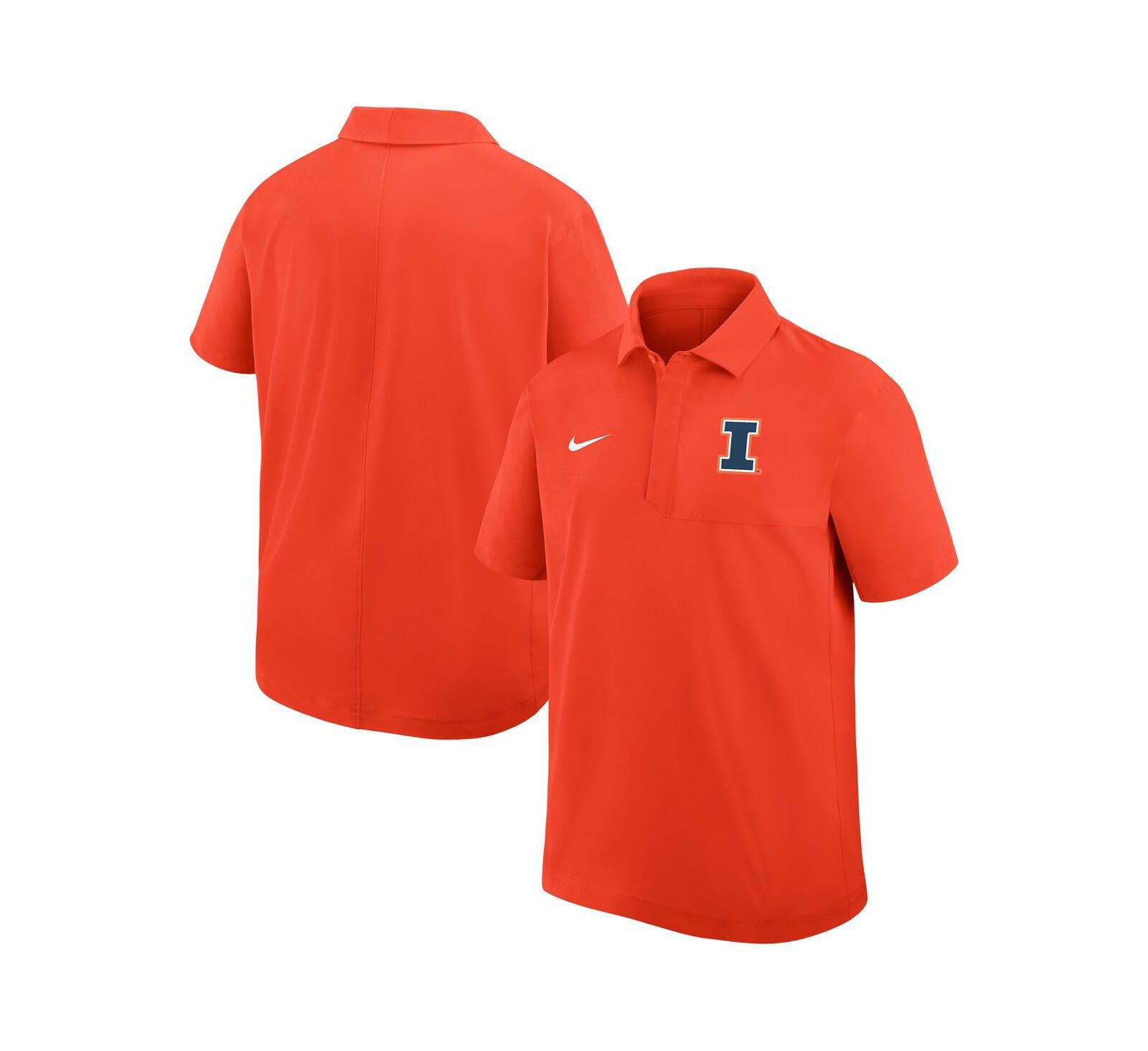 Мужская рубашка-поло Nike Orange Illinois Fighting Illini Woven Dri-FIT Polo Shirt