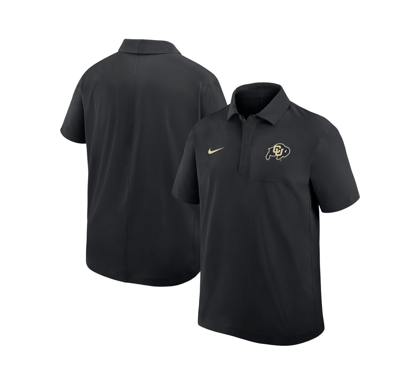 Nike Мужская рубашка-поло Dri-FIT с принтом Colorado Buffaloes, черная