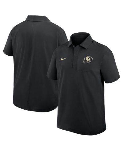 Nike Men's Black Colorado Buffaloes Woven Dri-FIT Polo Shirt