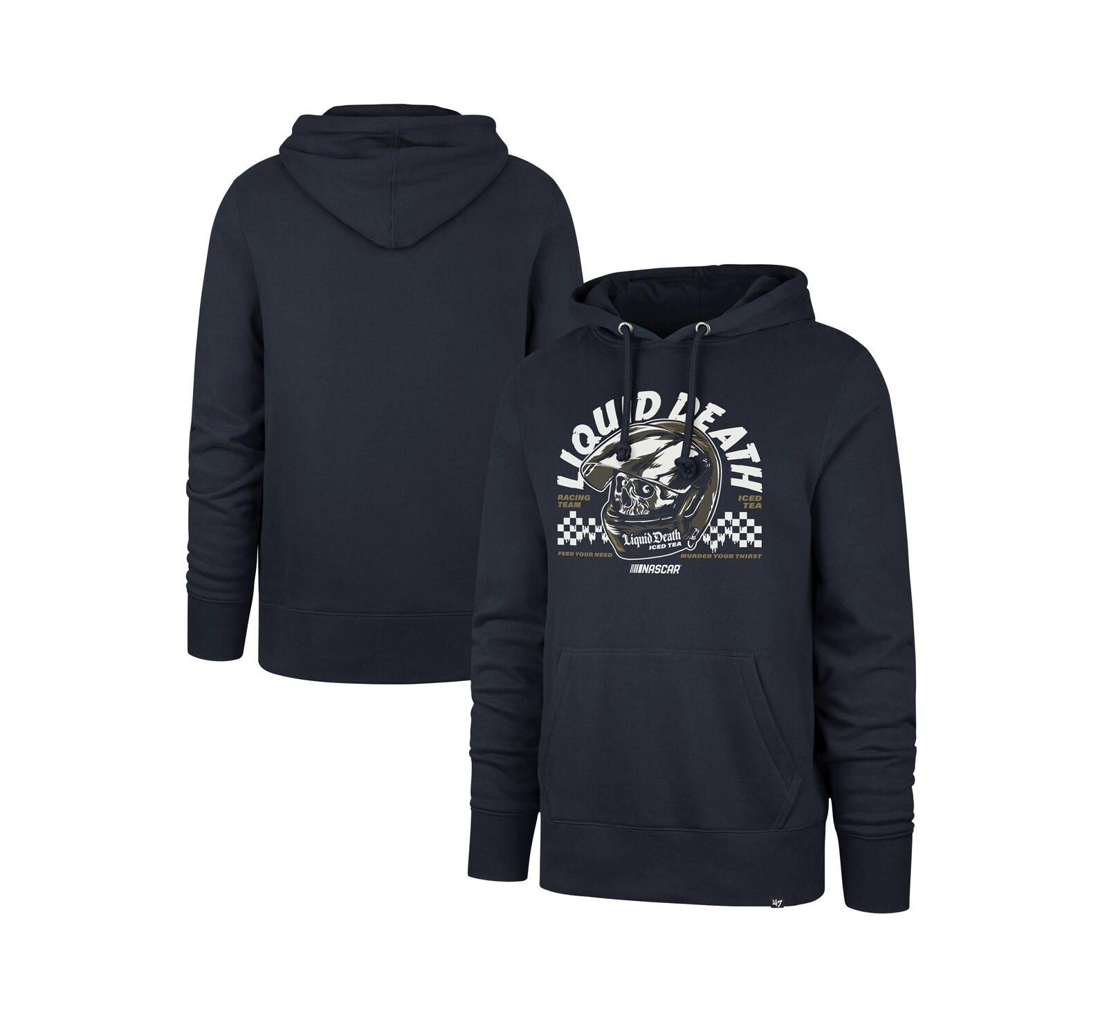 Мужская толстовка '47 Brand NASCAR Liquid Death Imprint Headline Pullover Hoodie, темно-синяя
