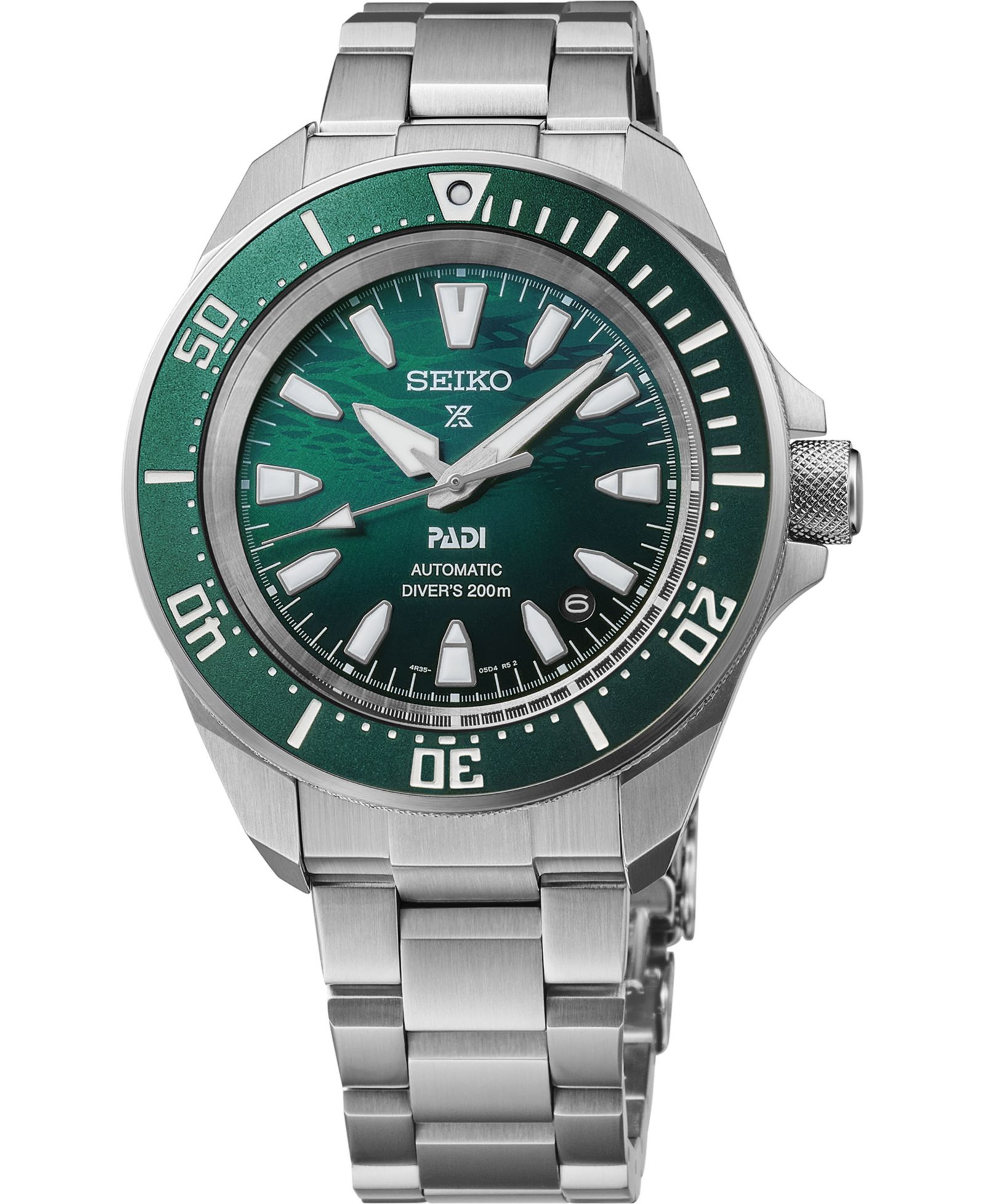 Мужские часы Seiko Prospex Diver Automatic с зеленым циферблатом, 41.7mm