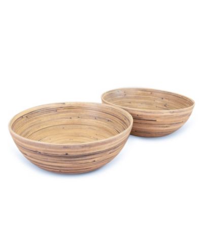 Joyce Chen Lexa Collection 2 piece 12 inch Bamboo Salad Bowl Set