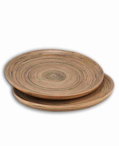 Joyce Chen Lexa Collection 12 in Bamboo Serving Tray Set
