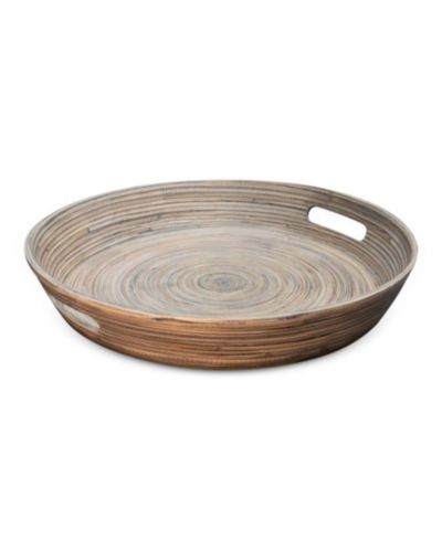 Joyce Chen Lexa Collection 16 inch Bamboo Serving Tray with Handles