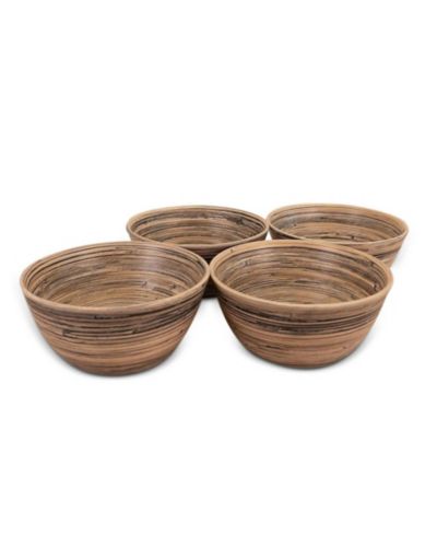 Joyce Chen Lexa Collection 4 piece 8 inch Bamboo Salad Bowl Set