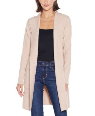Belldini  Women's Hooded Novelty-Stitch Coatigan Sweater