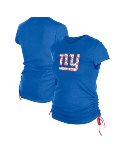 New Era Women's Royal New York Giants Ruched Side T-Shirt