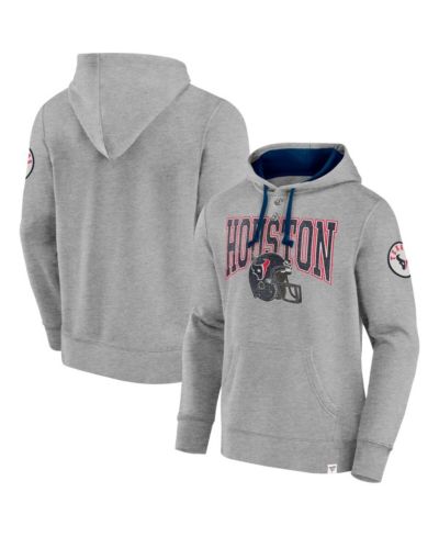 Fanatics Мужской худи с логотипом Houston Texans, серый меланж
