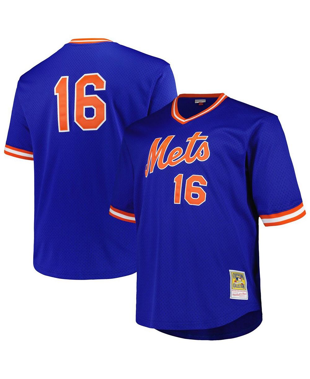 Мужская джерси Mitchell & Ness Profile Dwight Gooden Royal New York Mets Big & Tall Cooperstown Collection Mesh Batting Practice