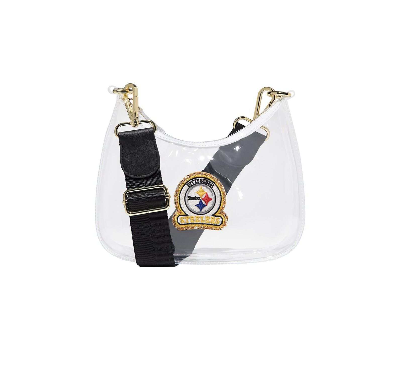 Stoney Clover Lane Pittsburgh Steelers Clear Curved Crossbody Bag