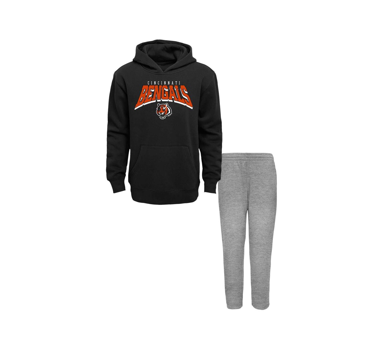 Комплект из 2 предметов для малышей Outerstuff Cincinnati Bengals Dynamic Duo Fleece Pullover Hoodie и Sweatpants