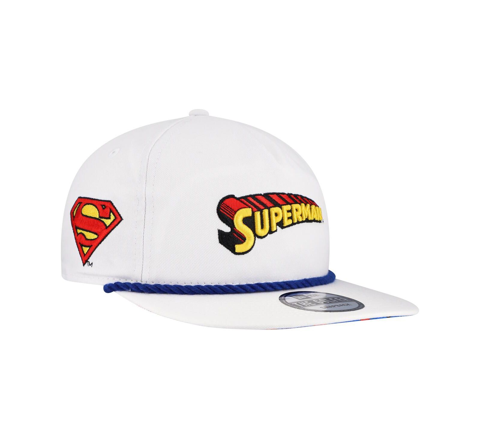 New Era Men's White Superman Golfer Adjustable Hat