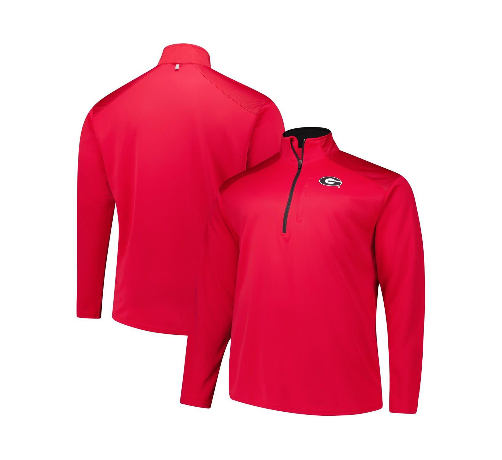 Fanatics Мужской свитшот с молнией Defender Georgia Bulldogs Red Big & Tall