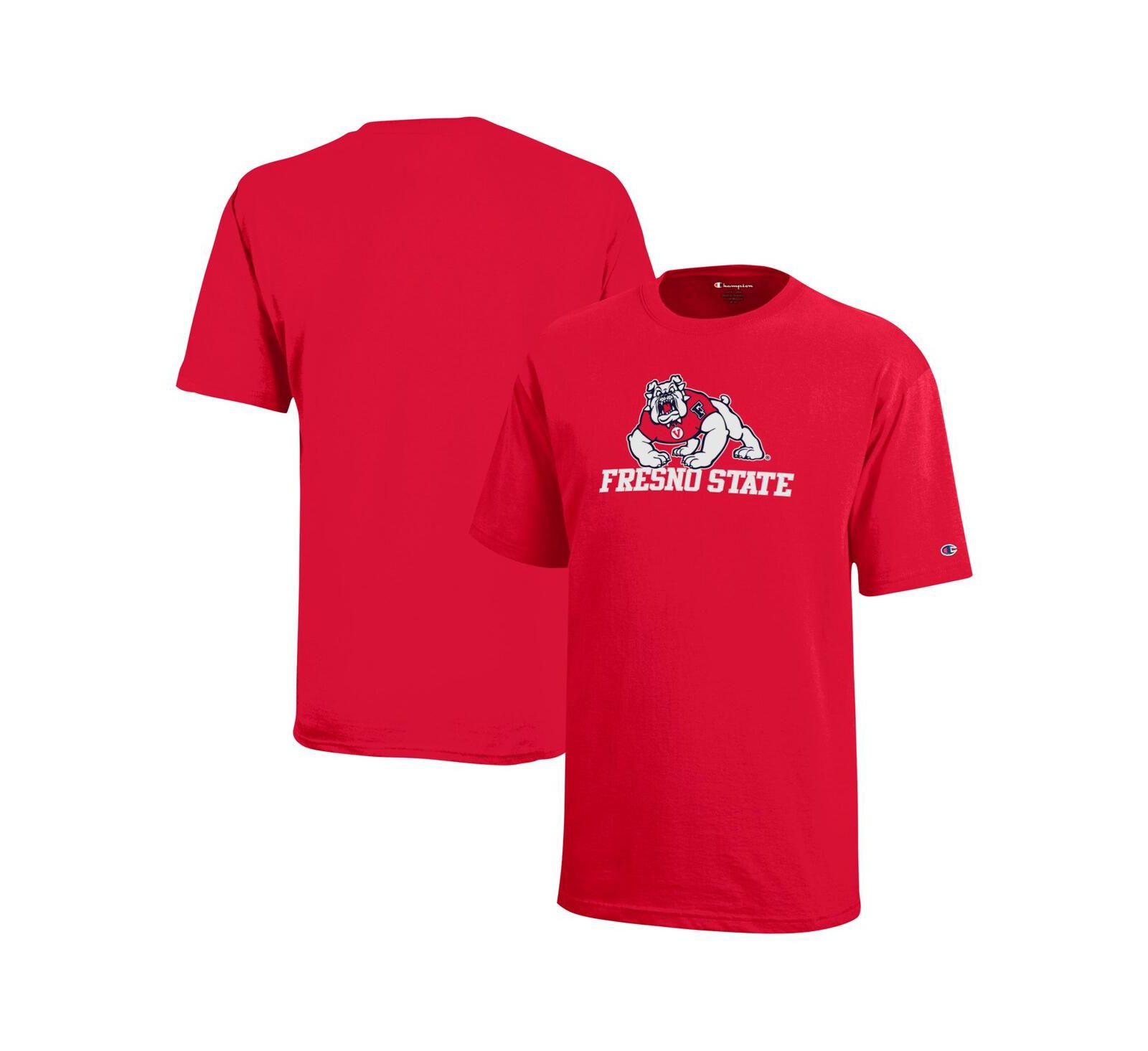 Детская футболка Champion Red Fresno State Bulldogs Arch Over Logo