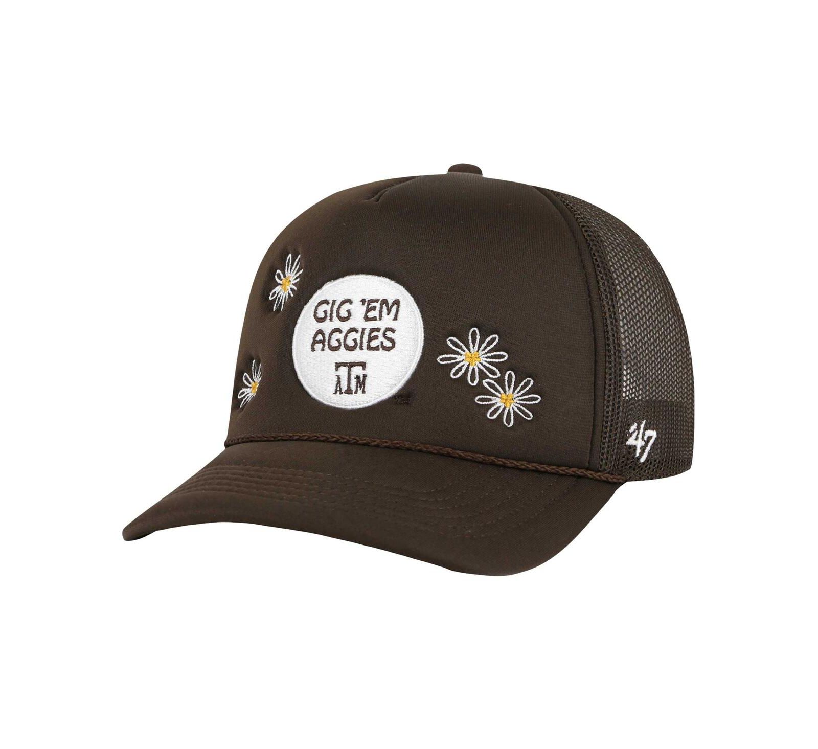 Женская кепка '47 Brand Texas A&M Aggies Tamu Radical Hitch Trucker с регулируемым размером, коричневая