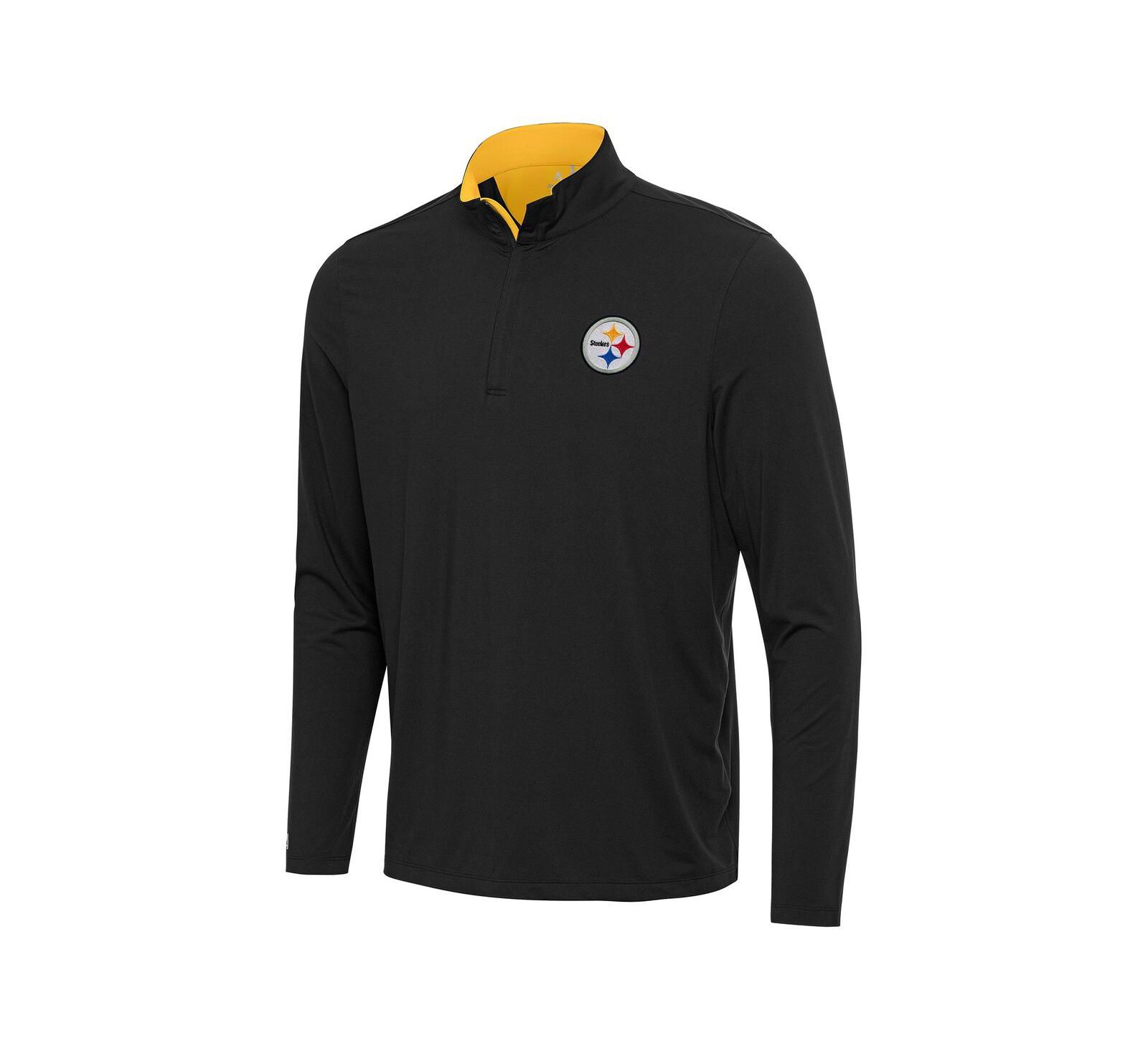 Мужская толстовка на молнии Antigua Pittsburgh Steelers Black/Gold