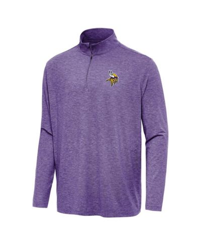Antigua Мужская ветровка Minnesota Vikings Hunk Quarter-Zip, Heather Purple