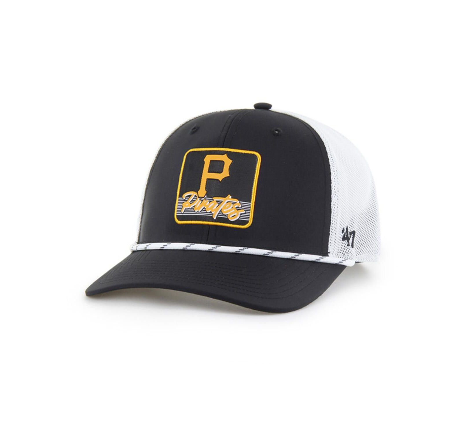 Мужская бейсболка '47 Brand Pittsburgh Pirates Scratch Adjustable Trucker, Black/White