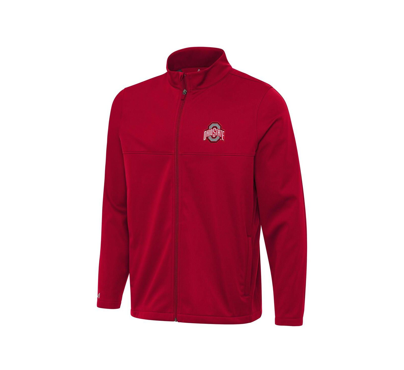 Antigua Мужская гольф-куртка Ohio State Buckeyes Links 2, Scarlet, на молнии