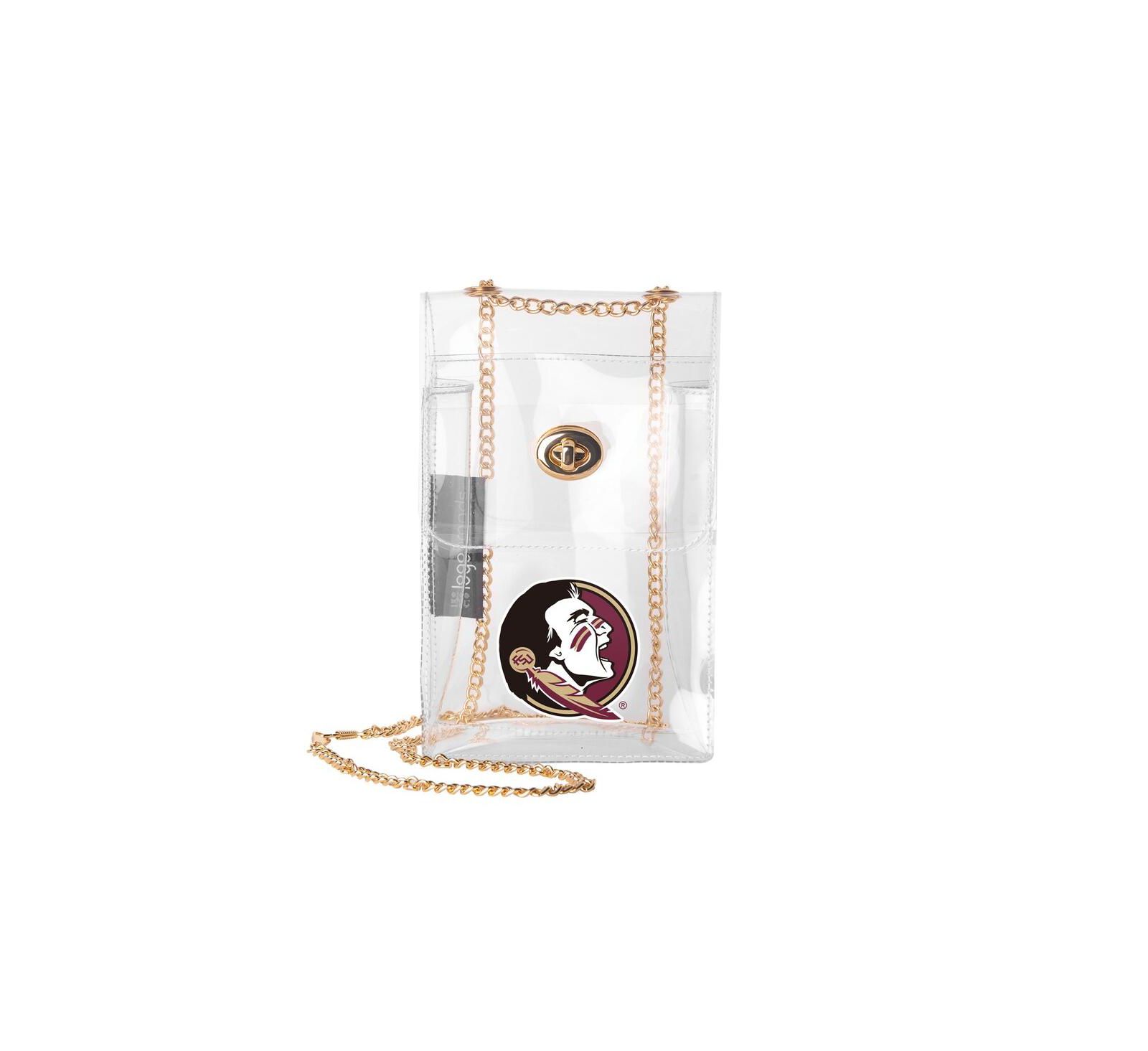Logo Brands Florida State Seminoles Clear Essential Crossbody Purse