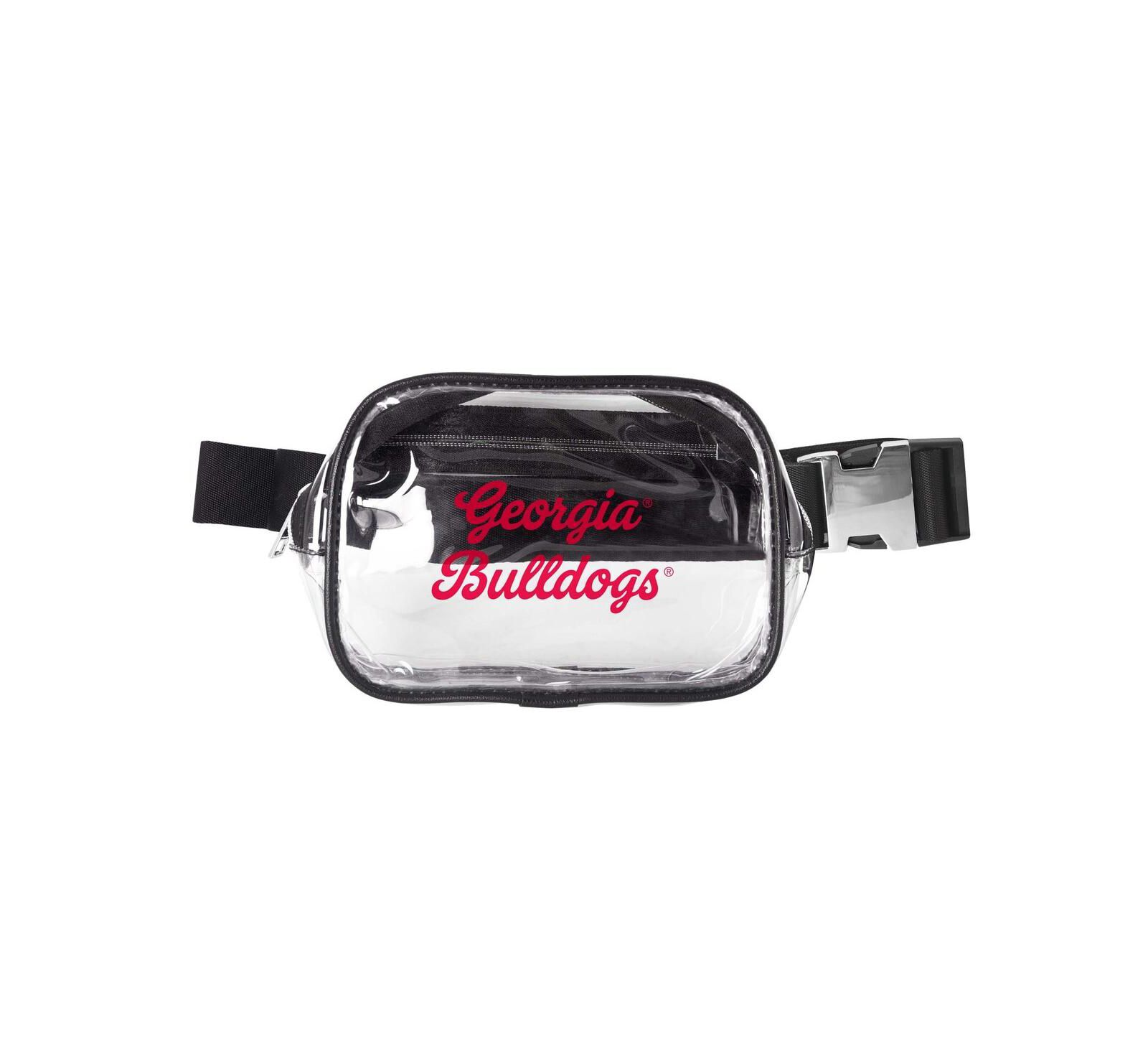 Logo Brands Georgia Bulldogs Clear Belt Bag