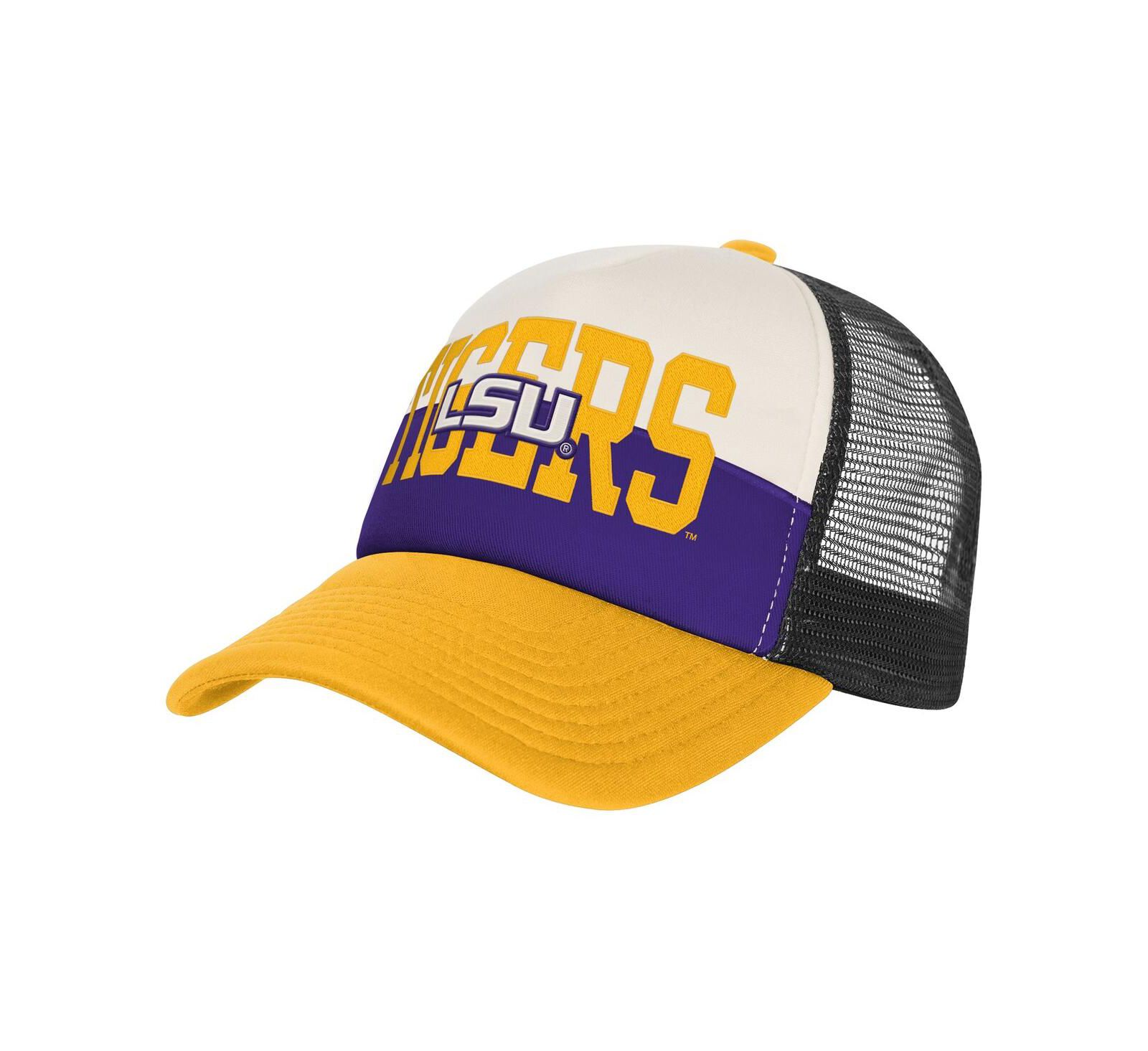 Детская кепка Outerstuff LSU Tigers Modern Fan Trucker Adjustable Purple/Cream