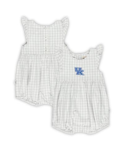 Garb Baby Girls Gray Kentucky Wildcats Cara Gingham Ruffled Bodysuit