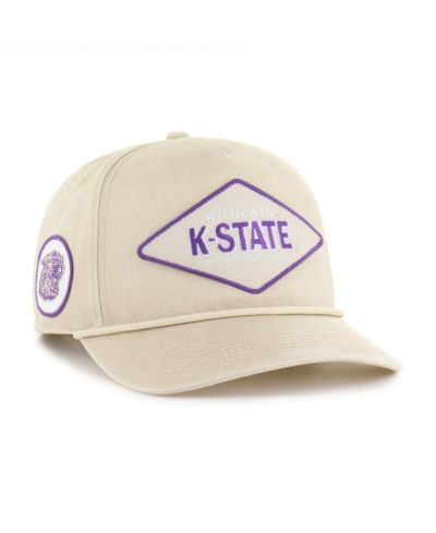 Мужская и женская регулируемая кепка '47 Brand Cream Kansas State Wildcats Outdoorsmen Cairn Hitch