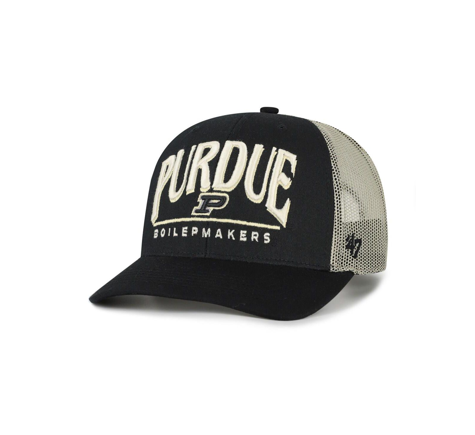 Мужская кепка '47 Brand Black Purdue Boilermakers Arid Adjustable Trucker