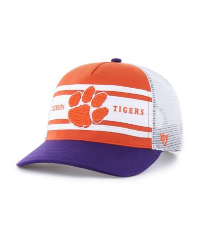 Кепка '47 Brand Big Boys and Girls Orange/Purple Clemson Tigers Super Stripe Hitch Adjustable Trucker Hat