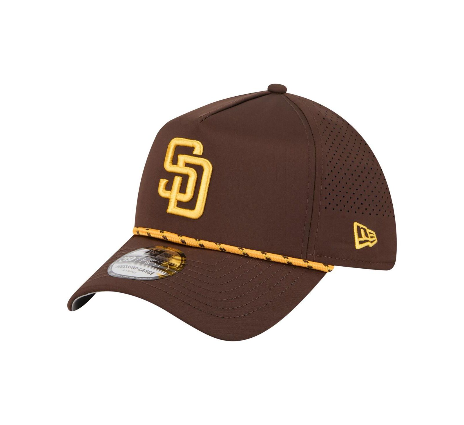 New Era Men's Brown San Diego Padres 39THIRTY A-Frame Perforated Flex Hat