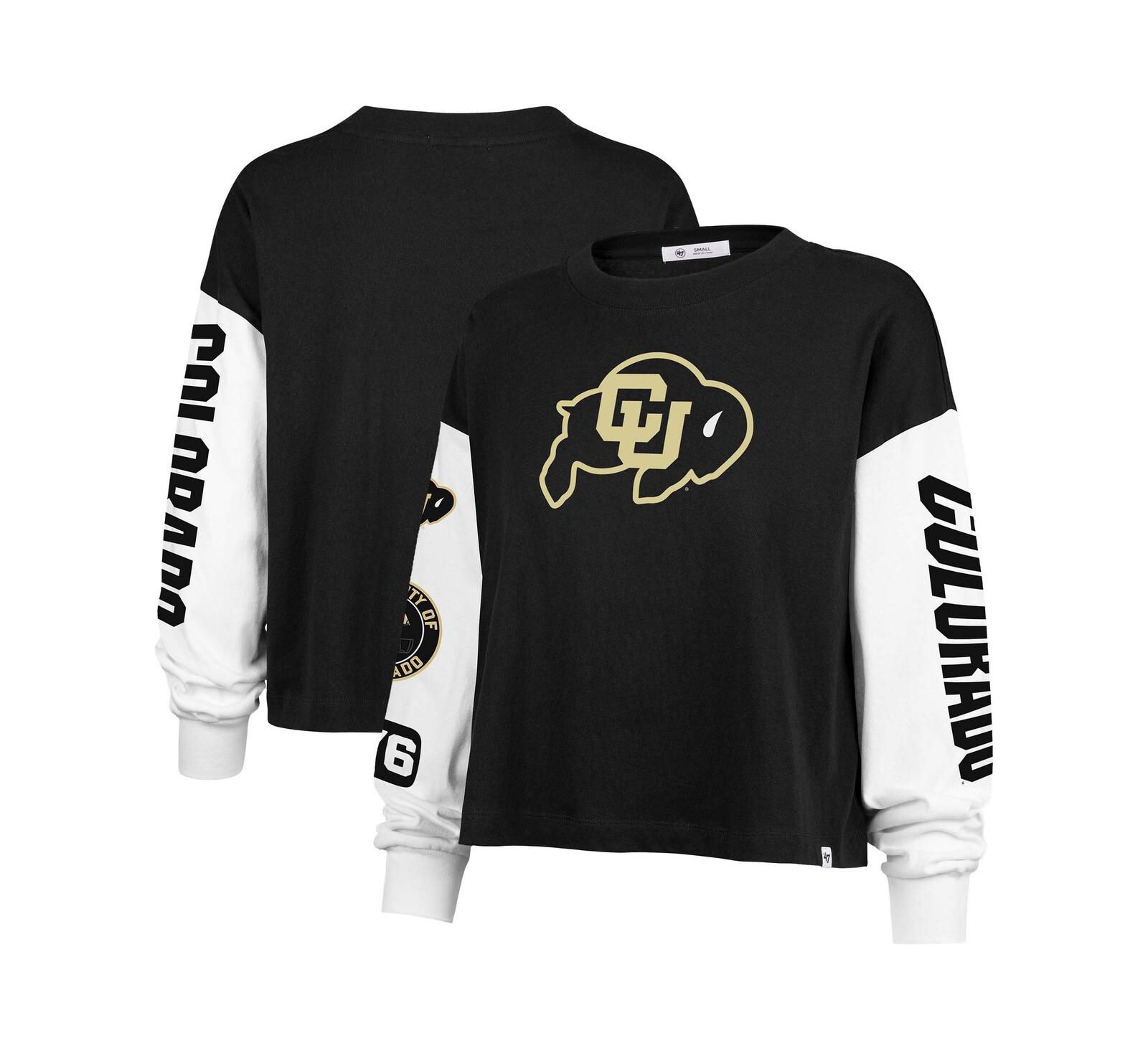 '47 Brand Женская футболка с длинным рукавом Black Colorado Buffaloes Sydney