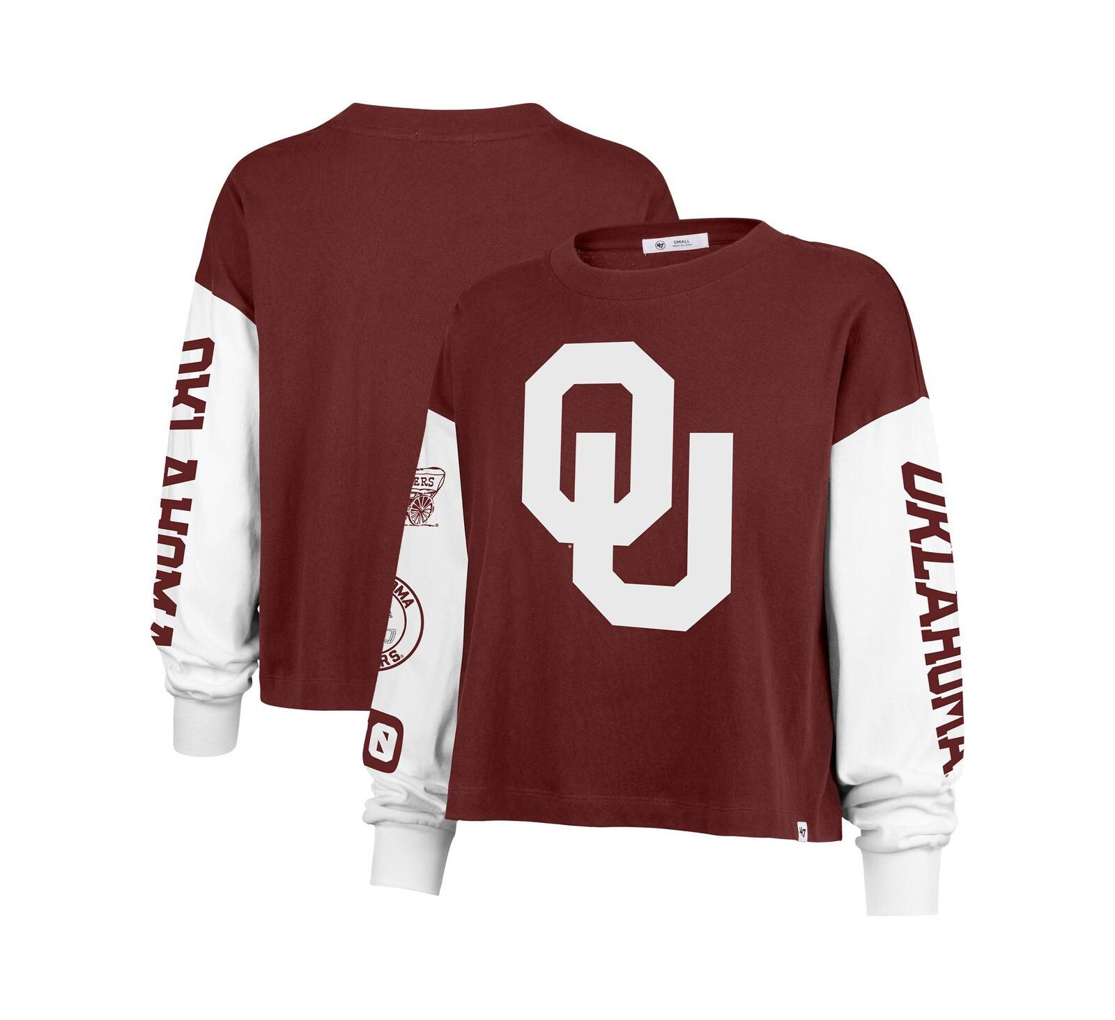 Женская футболка '47 Brand Oklahoma Sooners Long Sleeve