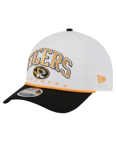 Мужская кепка New Era Missouri Tigers Arch Two-Tone Rope 9FORTY A-Frame M-Crown Adjustable, белая/черная