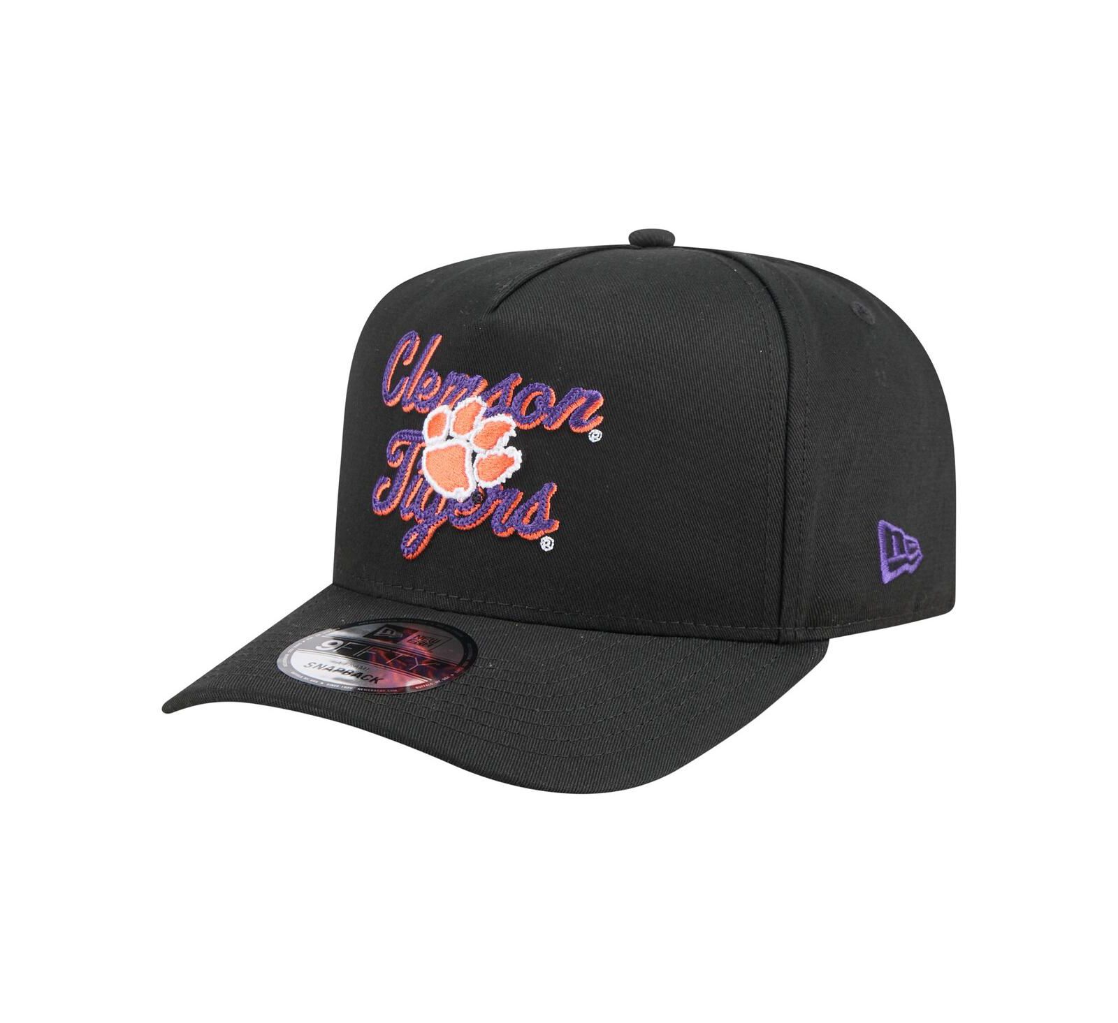 Мужская кепка New Era Black Clemson Tigers Vintage Chainstitch 9FIFTY A-Frame Snapback
