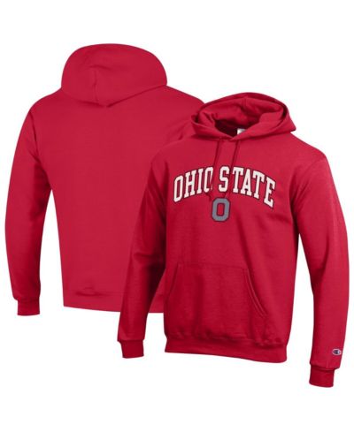 Champion Men's Scarlet Ohio State Buckeyes Arched Logo Fleece Pullover Hoodie
