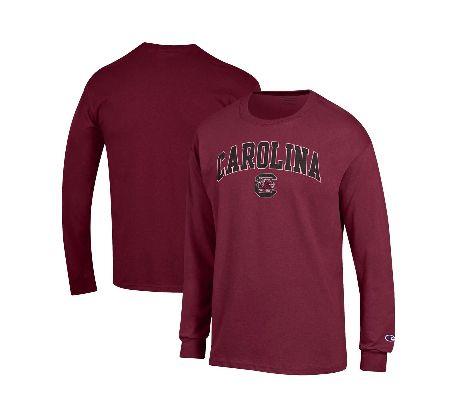 Мужская футболка Champion South Carolina Gamecocks Arch Over Logo Long Sleeve Garnet
