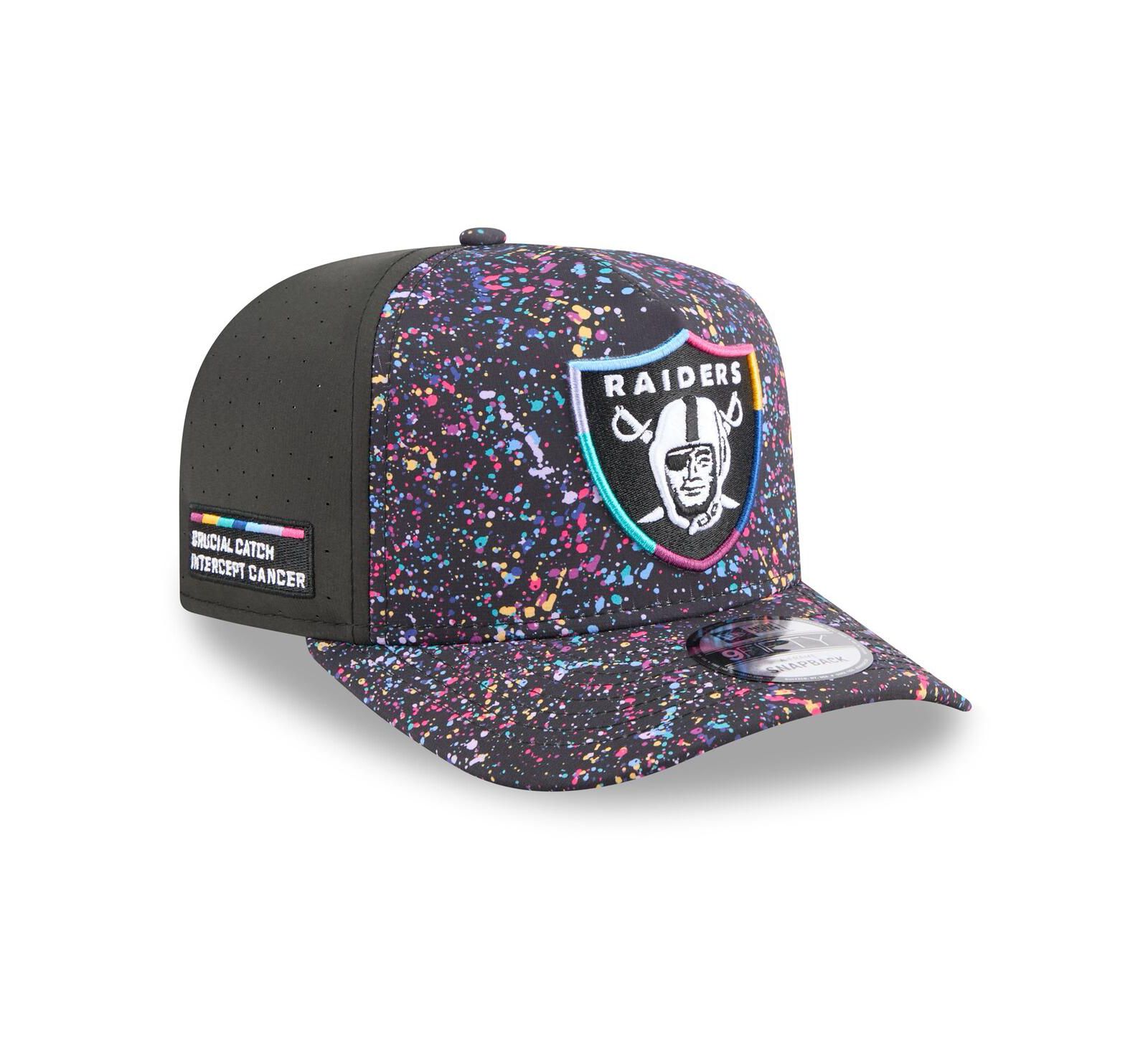 Мужская кепка New Era Black Las Vegas Raiders 2025 NFL Crucial Catch A-Frame 9FIFTY Snapback