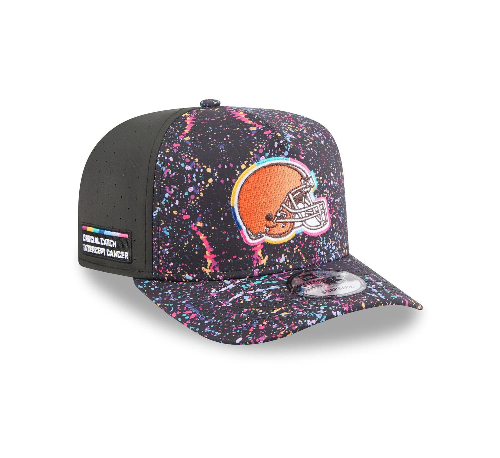 Мужская кепка New Era Cleveland Browns 2025 NFL Crucial Catch A-Frame 9FIFTY Snapback - Black