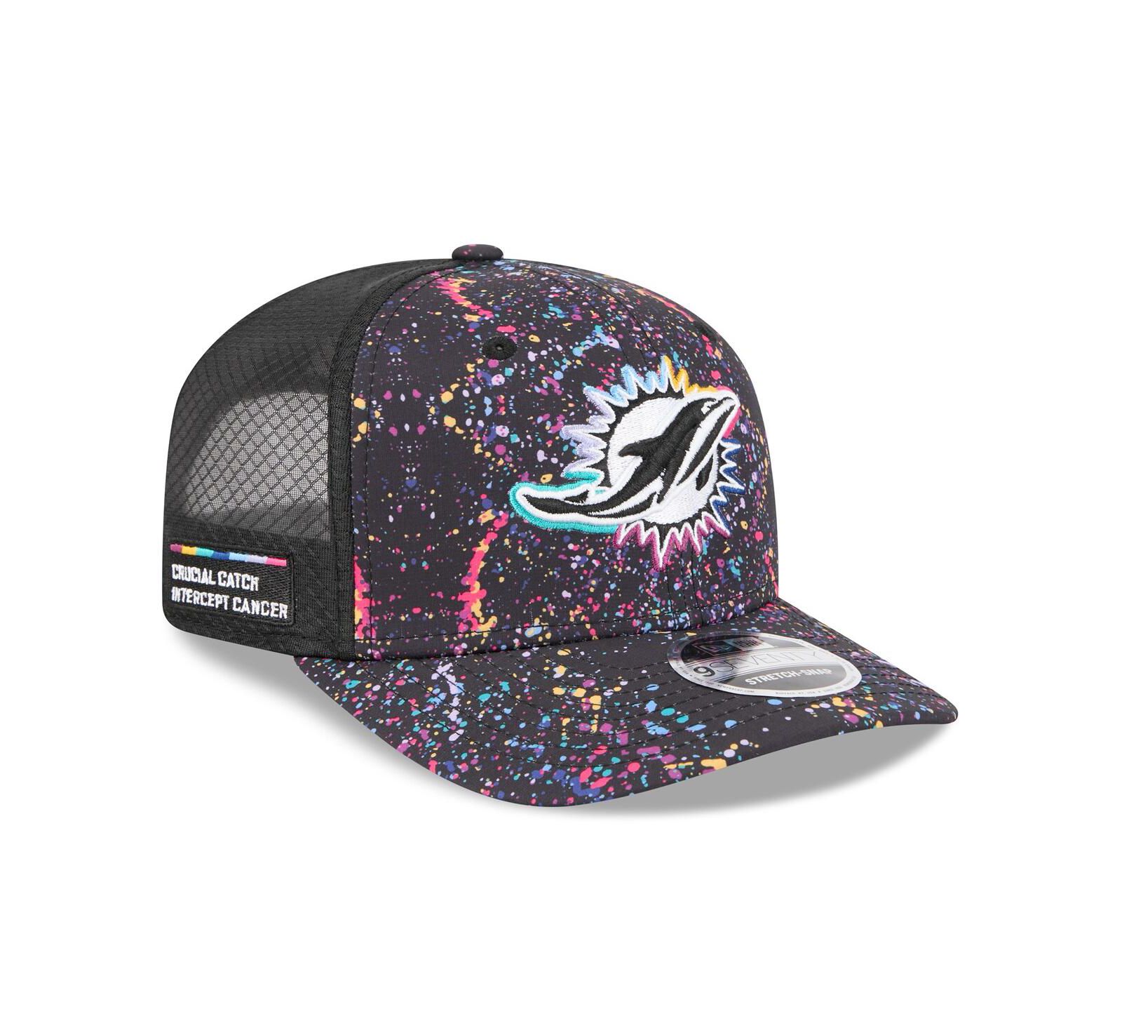 New Era Мужская регулируемая кепка Miami Dolphins 2025 NFL Crucial Catch Black